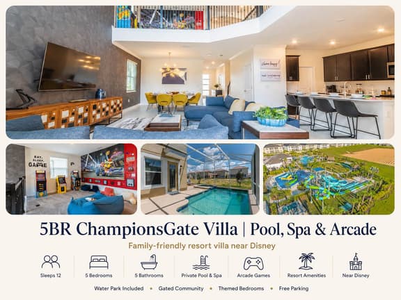 5BR ChampionsGate Villa | Pool, Spa & Arcade - Image 1
