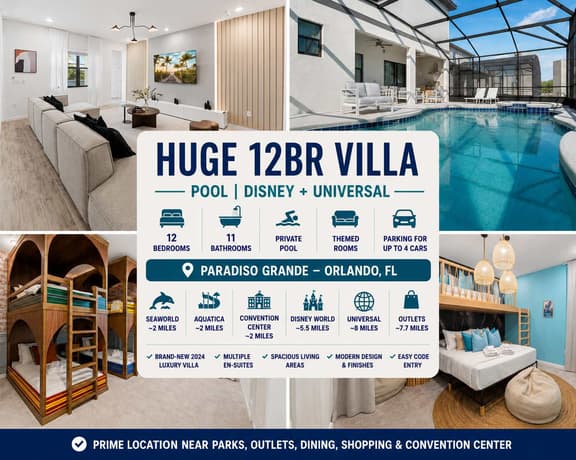 Huge 12BR Villa | Pool | Disney + Universal - Image 1