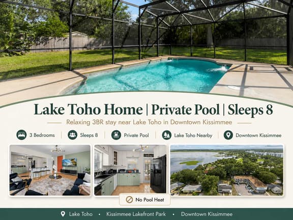 Lake Toho Home | Private Pool | Sleeps 8 - Image 1
