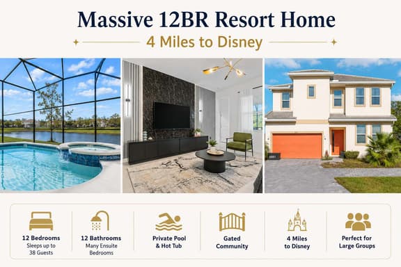 Massive 12BR Resort Home | 4 Miles to Disney - Image 1
