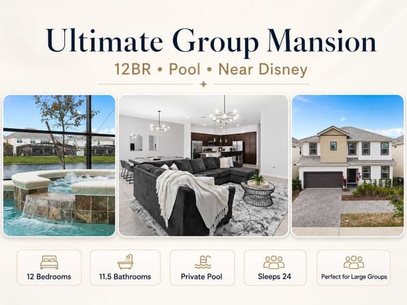 Ultimate Group Mansion, 12BR, Pool and Disney - Image 1